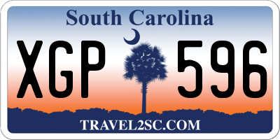 SC license plate XGP596
