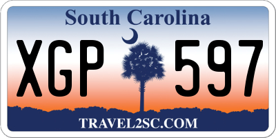 SC license plate XGP597