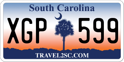 SC license plate XGP599