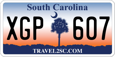 SC license plate XGP607
