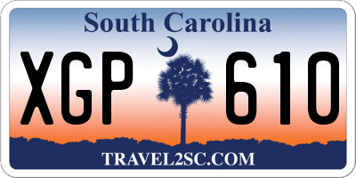 SC license plate XGP610