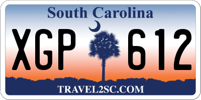SC license plate XGP612