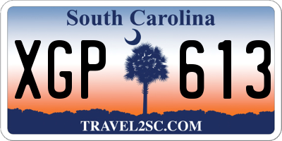 SC license plate XGP613