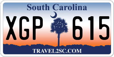 SC license plate XGP615