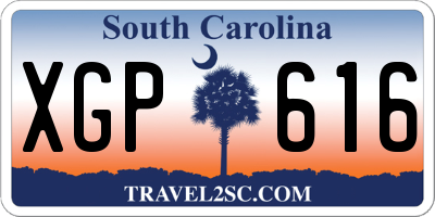 SC license plate XGP616