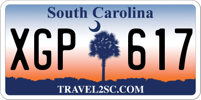 SC license plate XGP617