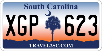 SC license plate XGP623