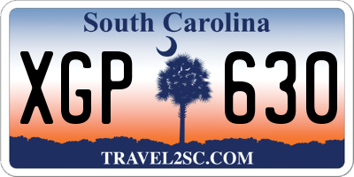 SC license plate XGP630