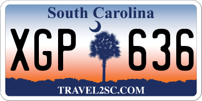 SC license plate XGP636