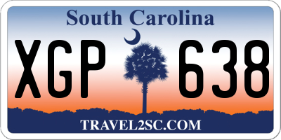 SC license plate XGP638