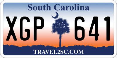 SC license plate XGP641