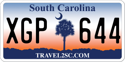SC license plate XGP644