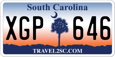 SC license plate XGP646