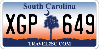 SC license plate XGP649