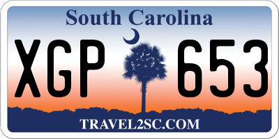 SC license plate XGP653