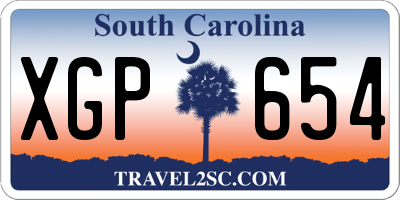 SC license plate XGP654