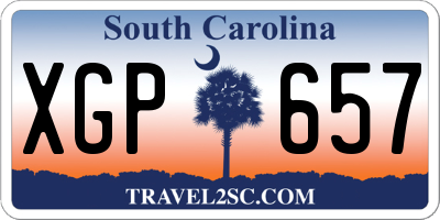 SC license plate XGP657