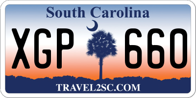 SC license plate XGP660
