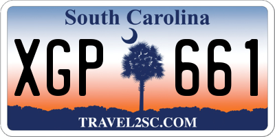 SC license plate XGP661