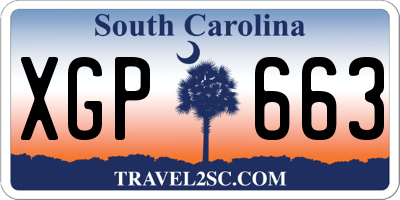 SC license plate XGP663