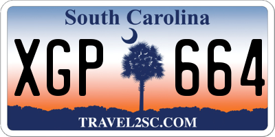 SC license plate XGP664