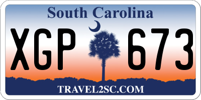 SC license plate XGP673