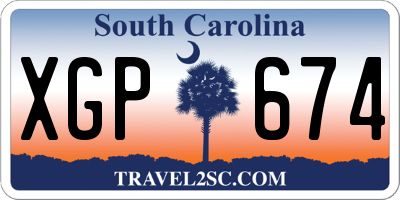 SC license plate XGP674
