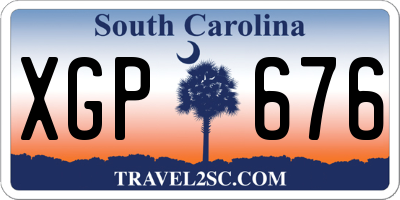 SC license plate XGP676