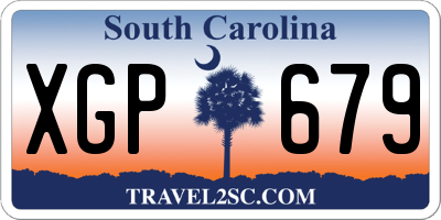 SC license plate XGP679