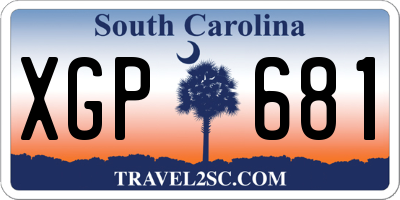 SC license plate XGP681