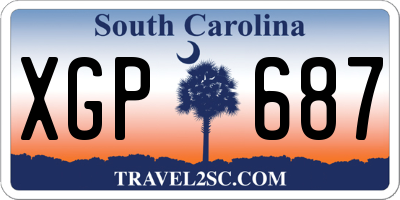 SC license plate XGP687