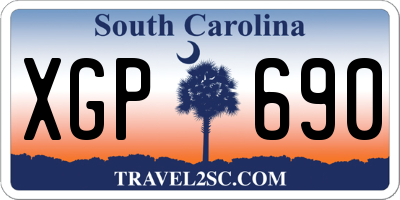 SC license plate XGP690