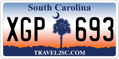 SC license plate XGP693
