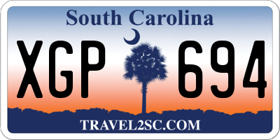 SC license plate XGP694