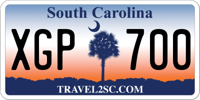 SC license plate XGP700