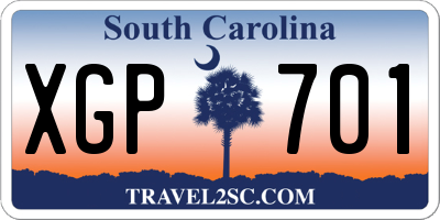 SC license plate XGP701