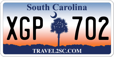 SC license plate XGP702