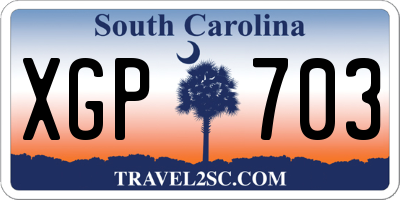 SC license plate XGP703