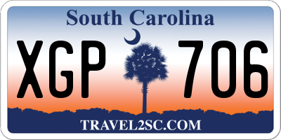 SC license plate XGP706