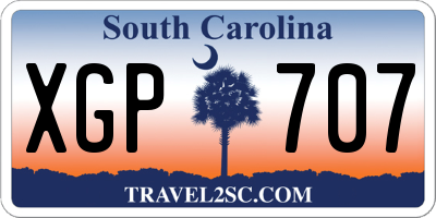 SC license plate XGP707