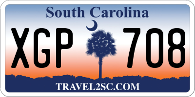 SC license plate XGP708