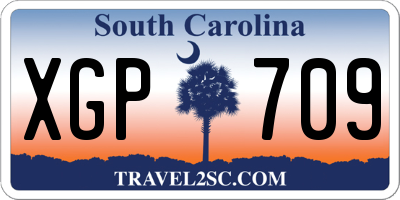 SC license plate XGP709