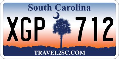 SC license plate XGP712