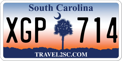 SC license plate XGP714