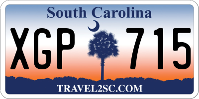 SC license plate XGP715