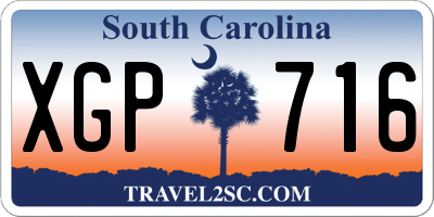 SC license plate XGP716