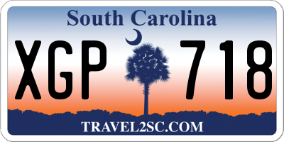SC license plate XGP718