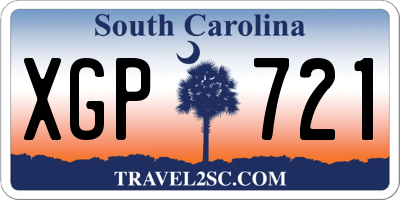 SC license plate XGP721