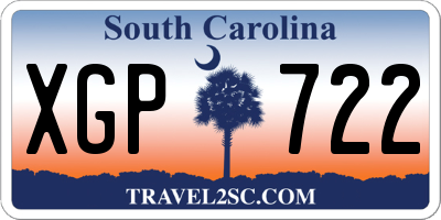 SC license plate XGP722