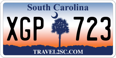 SC license plate XGP723